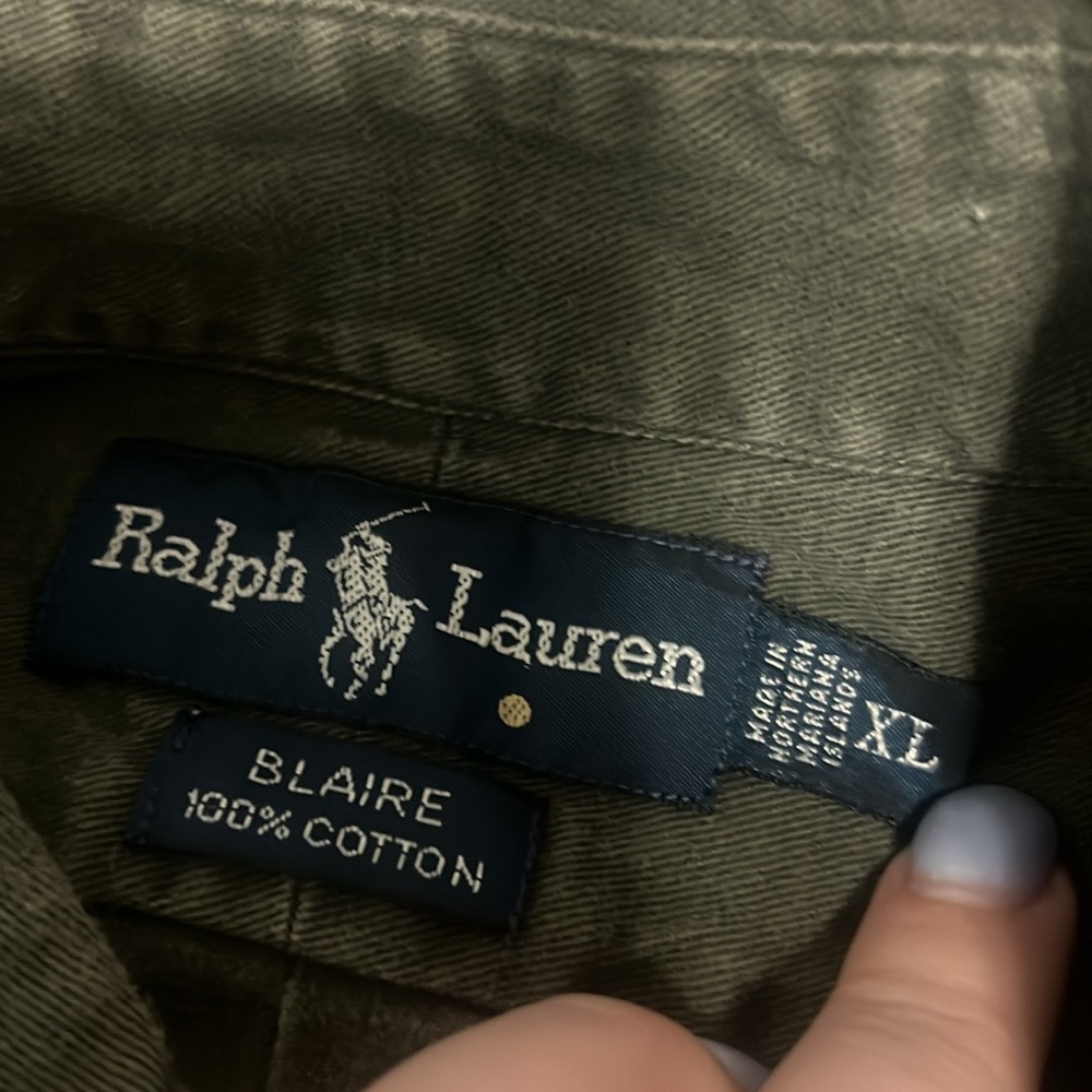 Ralph Lauren Dark Green Men's Button Down Shirt! - Picture 2 of 4